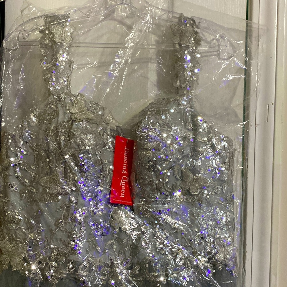 grey Glittery dress